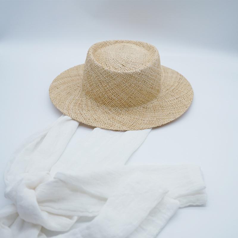 French Retro Vacation Treasure Grass Wide-Brimmed Top Hat Women'S Summer Sunshade Sun Protection Travel Straw Hat Lace Up Korean Foreign Trade Tide