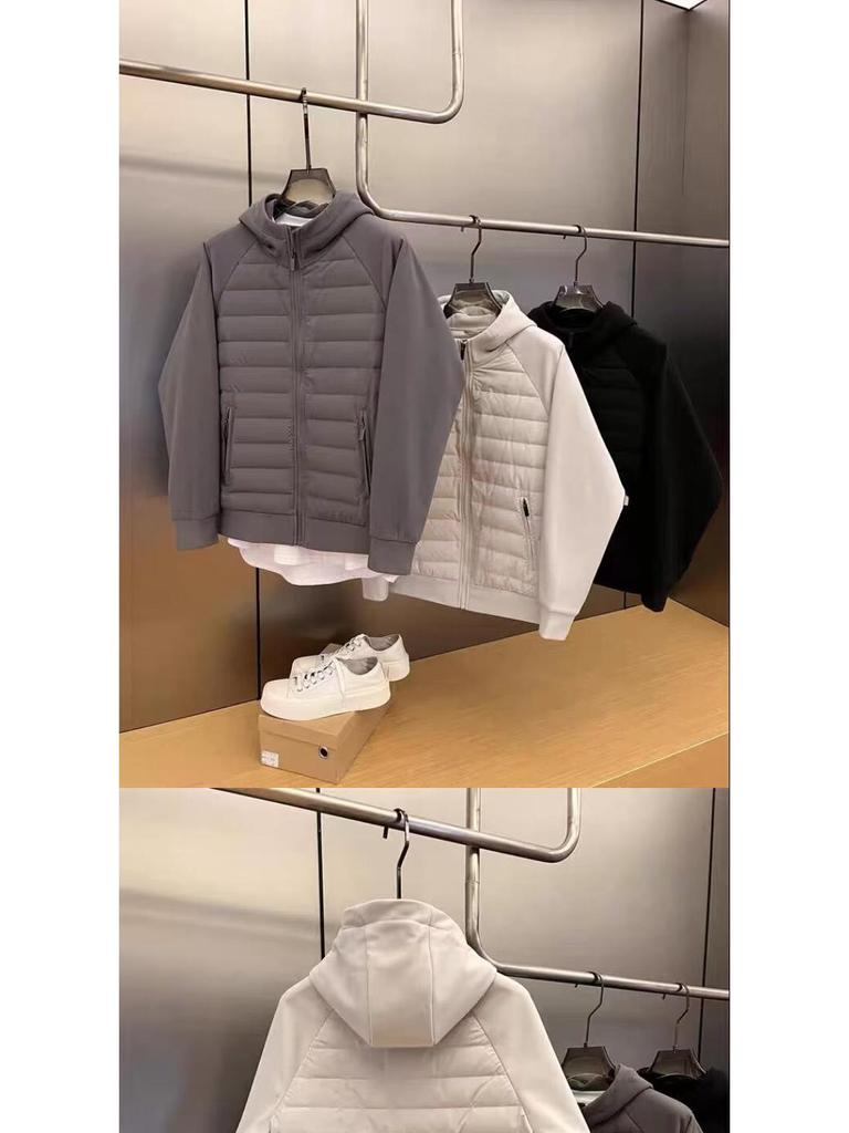 Men's 2025 Autumn/Winter Patchwork Hooded Warm Jacket - Casual and Versatile Outdoor Cardigan