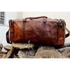Leather Bag Travel Goat Duffel Gym Luggage Vintage Genuine Brown New Men's Men