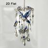 Colorful Bird Hanging Ornaments Acrylic Home Decoration Crafts Hummingbird Wind Chime  Courtyard