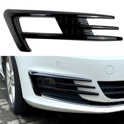 Voor Golf 7 MK7 2013-2017 Glanzend Zwarte Auto Bumper Mistlamp Grille Cover