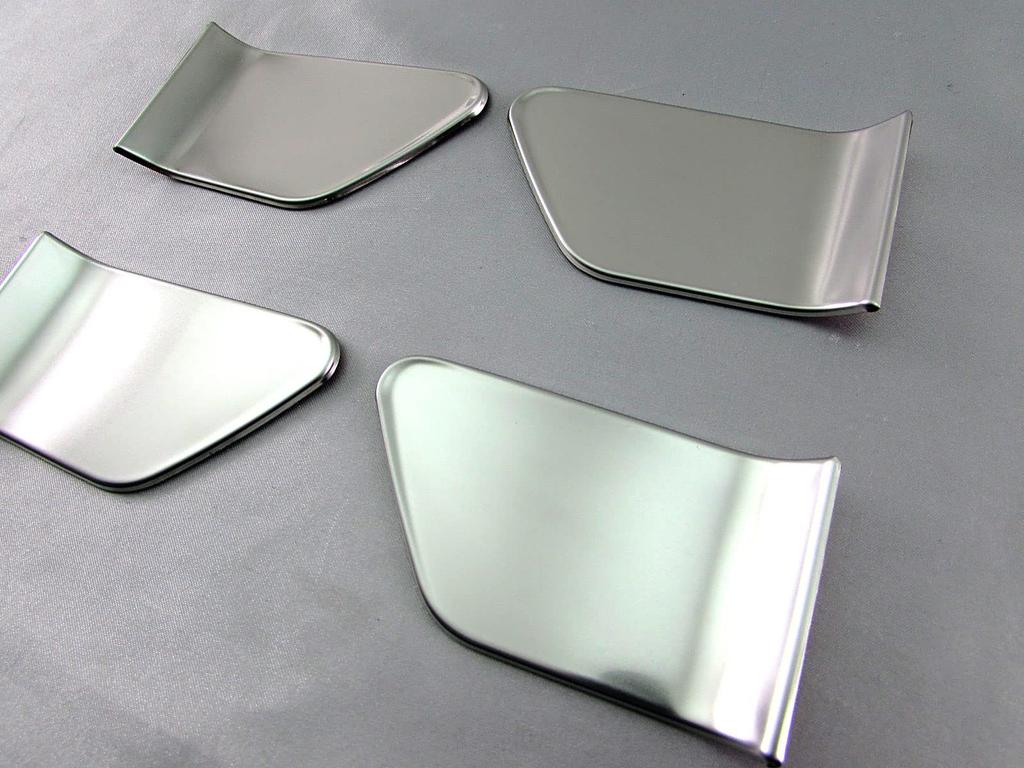 BRIGHTZ Aria FE0 Stainless Steel Inner Door Handle Satin Silver Covers, Plated, 4-Piece Set, [INS-DHC-171]