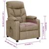 Electric Recliner Chair Taupe Fabric