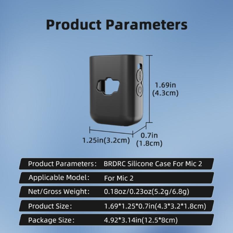 Silicone Cover Sleeve For Mic2 Offering Comprehensive Protective During Travel And Outdoor Photography Easy Installation