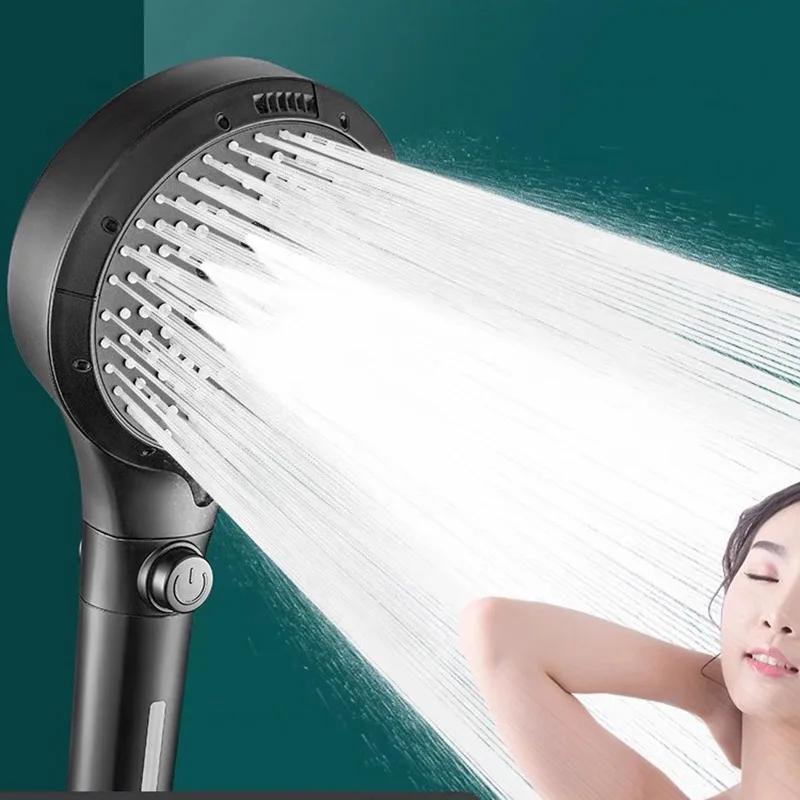 Multifunctional 6 Mode Adjustable Filter Sprayer Household Bathroom Large Water Volume ShowerHead Booster Handheld Shower Nozzle