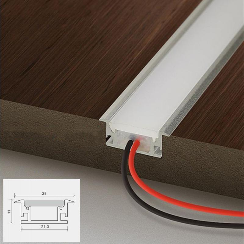0.5/1m Profil LED Aluminiu de Podea Grosime Puternică Canal Lumină cu Bandă Încastrată în Sol Acoperire PC Iluminat Liniar Casnic Comercial