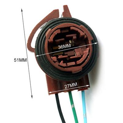 1Pc 3156 3157 3357 4157 LED Bulb Brake Turn Signal Light Lamp Socket Adapter Harness Wires Plug Connector For Wrangler (USA Car)