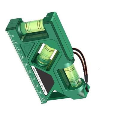 3-in-1 Kleines magnetisches Wasserwaagen-Lineal Horizontale Vertikale Mess-Nivellierwerkzeug Winkelmesser für Haushaltsanwendungen