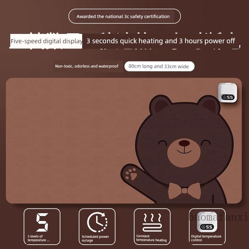 Heated Mouse Pad, Extra Large Office Desktop Heating Desk Pad, Student Dormitory Homework Writing Pad, Hand Warmer, Waterproof Desk Warmer Pad