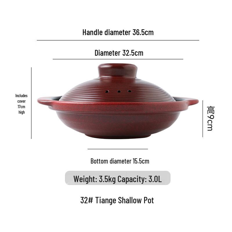 ZISIZ Ceramic Casserole Pot with Lid