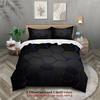 3Pcs Breathable Geometric Pattern Duvet Cover Set, All Season Machine Washable Bedding with Pillowcases Home Decor