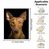 Reversible Flannel Fleece Blanket with Digital Print of Pharaoh King of Dogs - Light Brown with Yellow Eyes and Black Ears, Soft