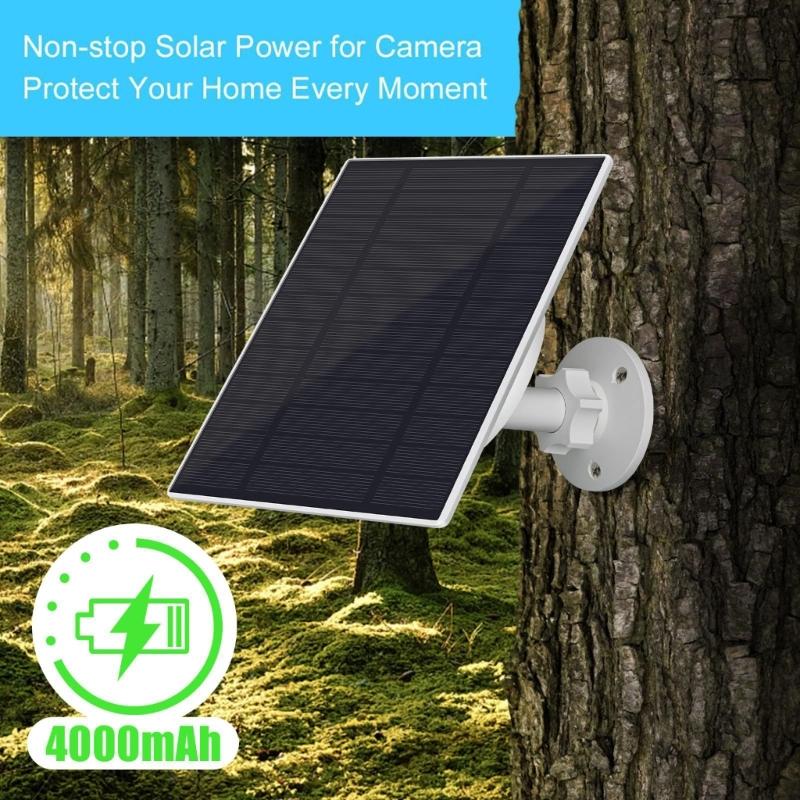 Solars Panel Charging for Outdoor Security Cameras, 5W High Efficiency with Adjustable Mount and 13ft Cable