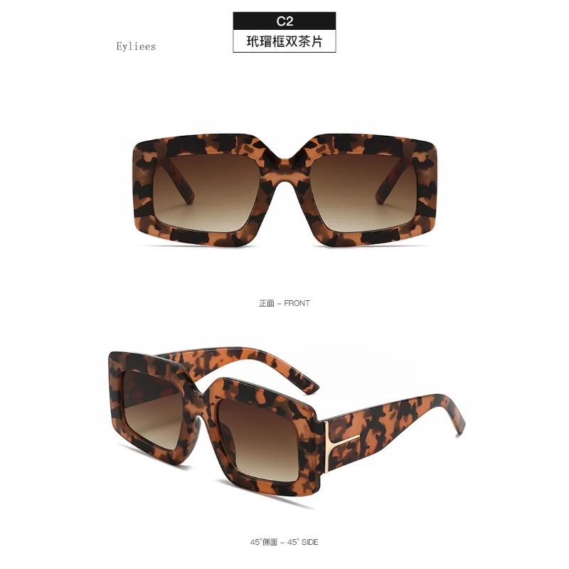 Fashion Square Sunglasses For Women Luxury Designer Big Frames Sunglasses Ladies Retro Shades Female Eye Spectacles Uv 400 Protection