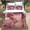 Cartoon Beautiful Girl Digital Printing Polyester Bedding Set Girl Bedding Set Teenager Bedding Set Gift Bed Cotton
