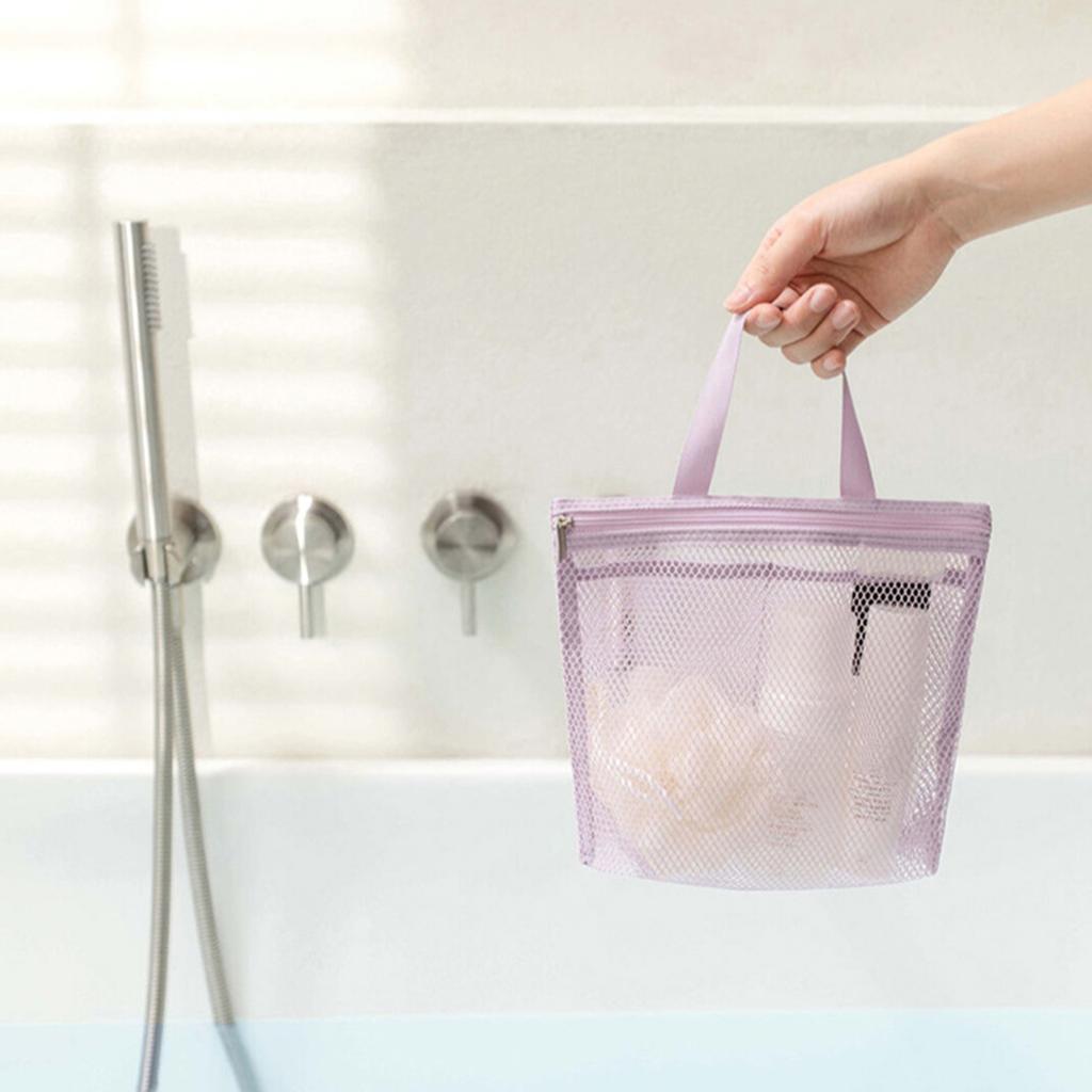 Stylish Mesh Waterproof Shower Bag Quick Drainage Designs Accessory for Gym Dorms and Camping Portable and Sturdy
