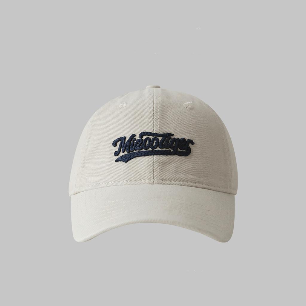 Small Baseball Hat with Wide Brim Showing Face Pure Cotton Sun Hat Korean Style Trendy Soft Top Baseball Cap for Men and Women