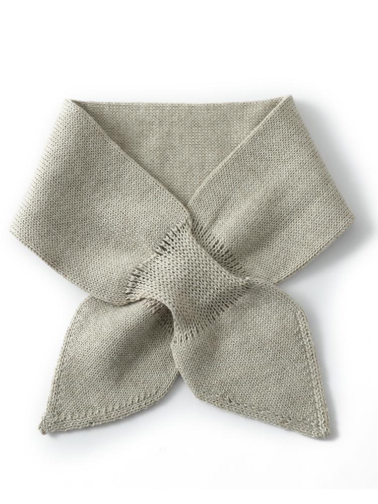 Wool Bow Tie Women Neck Warmer Small Scarf Cowl Collar Loop Soft Winter Essential Knit Accessories