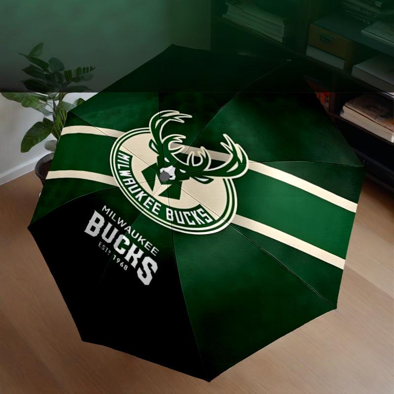 Bucks Team Logo Artwork Umbrella 8-Frame for Travel, Camping, Casual Lightweight Portable Umbrella, Essential for Every Family Holidays Gift
