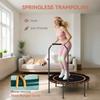 40  Foldable Fitness Trampoline Rebounder With Handle Orange