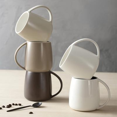 Large Capacity Simple Ceramic Water Cup Creative Mug with Handle Porcelain Drinkware Office Meeting Couple Student Mug