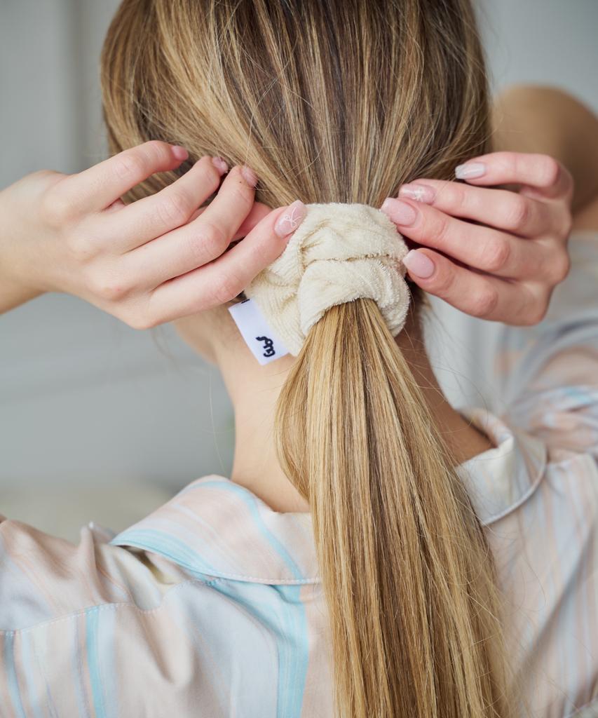 Contoursong Ivory Terry Hair Scrunchie