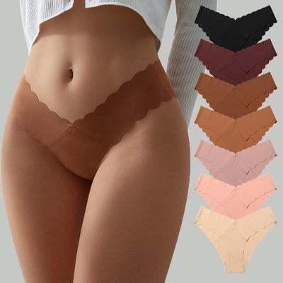 Damenmode-Unterwäsche, niedrige Taille, V-Form, nahtlos, Sport-Yoga-Slip, ultradünne, weiche Damenhöschen