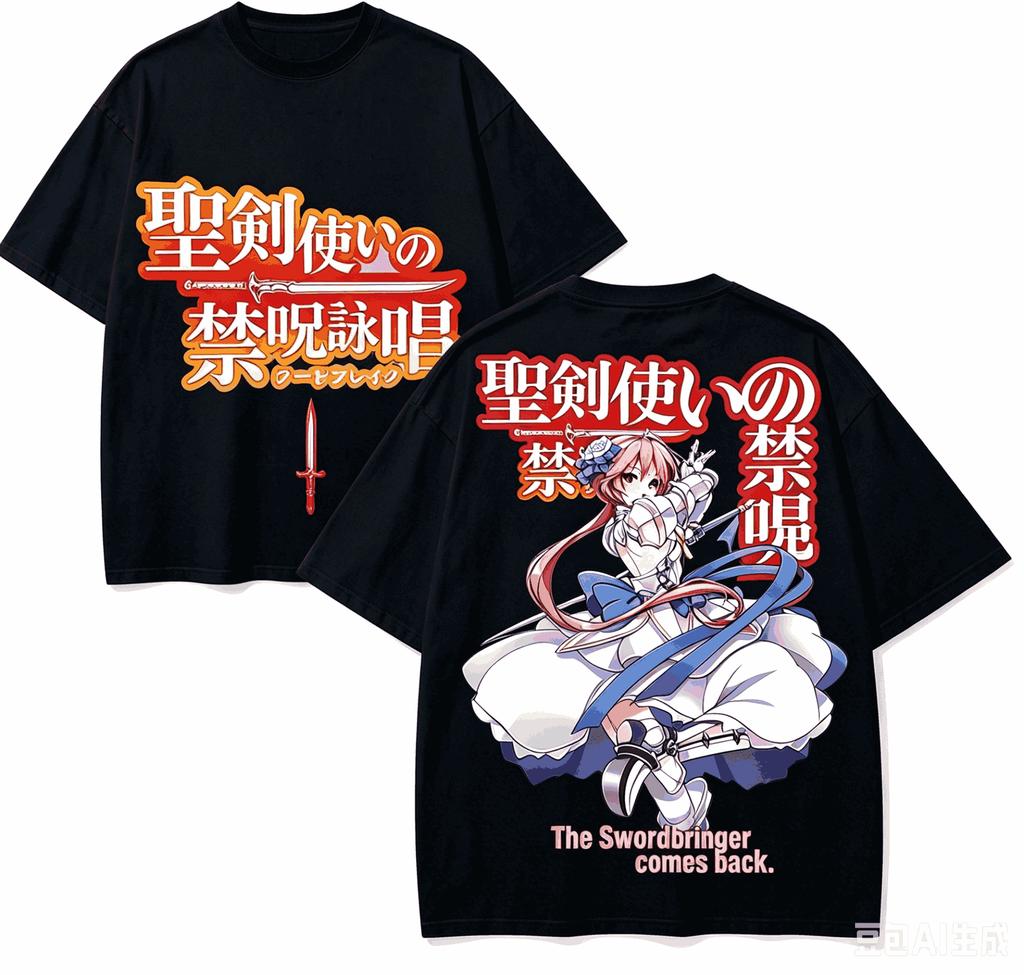 World Break Anime Lover T-shirt Harajuku Cotton New Model High Street Retro Oversized Unisex Cl