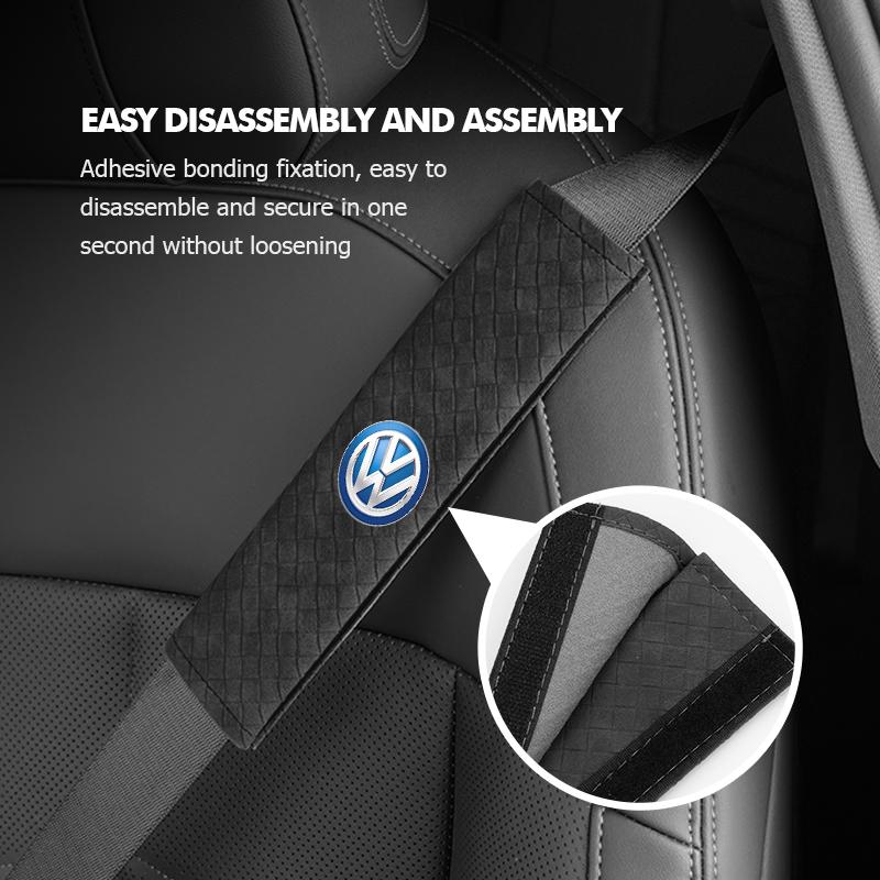 BIG1 For Volkswagen VW General Motors Seat Belt Cover Adjustable Belt Shoulder Pad Golf 4 5 6 7 Polo Jetta Sagitar Magotan Passat B5