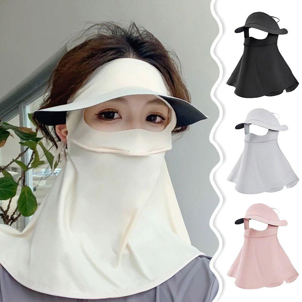 Ice Silk Sun Protection Mask UPF50+ Sunshade Face Mask New Anti-UV Neck Scarf Outdoor