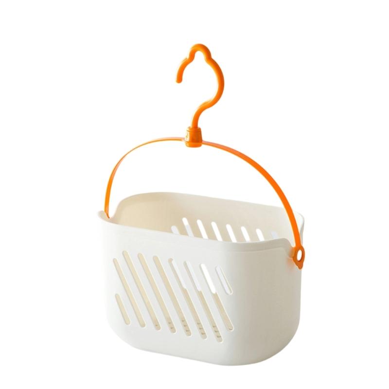 Hanging Shower Holders With Drainage Holes And Handle For Bathroom Organization Plastic Storage Basket Multi Purpose Bath Accessories