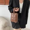 Simple Women Puffy Quilted Padded Makeup Storage Bag Space Cotton Clutches Zipper Solid Color Small Cosmetic Handbag MIT