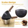 Wood Handle Espresso Measuring Cup 304 Stainless Steel Small Milk Pitcher  Kitchen Accessories