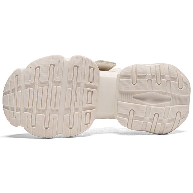 Kappa Thick Sole Casual Comfortable Versatile Non-Slip Wear-Resistant Increased Height Low-Top Dad Shoes Women Sneaker Classic-White K0E25MC23J-012