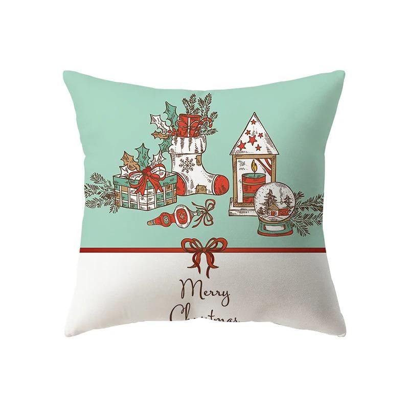 Christmas Themed Pillowcases Car Accessories Office Santa Claus Living Room Sofa Home Pillowcases