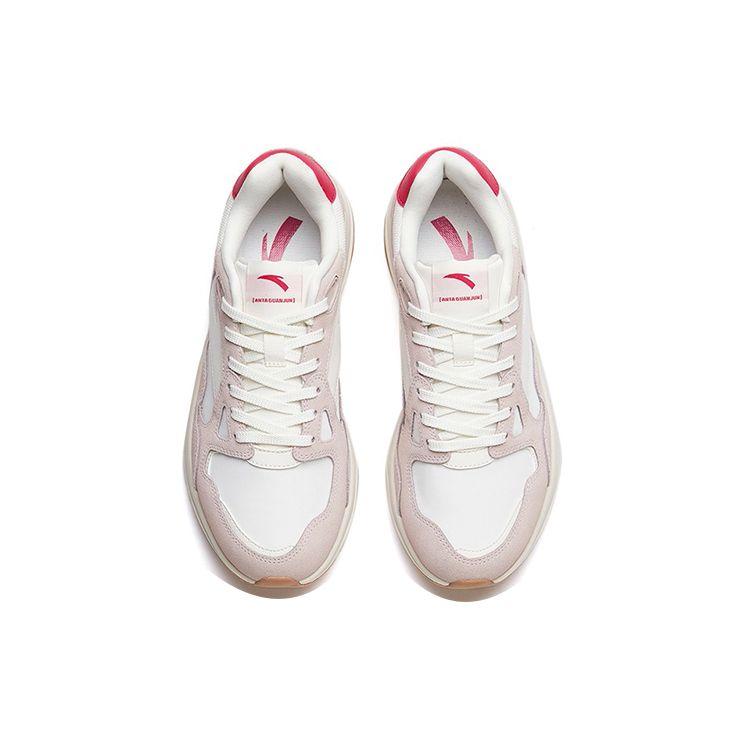 Anta Star 202 TD Comfortable Shock Absorption Non-Slip Wear-Resistant Breathable Low-Top Casual Running Shoes Women sneaker Gray White 122235550A-1