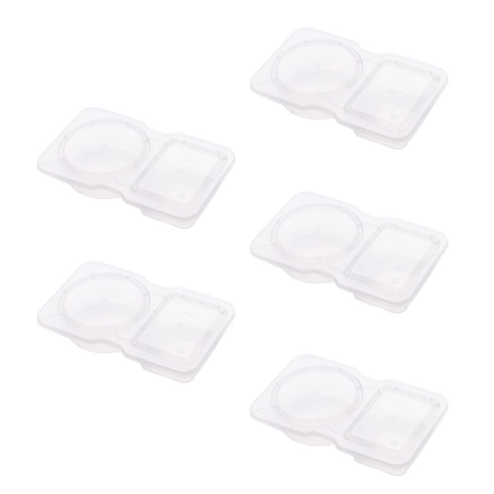 

Plastic Double Compartment Condiment Container Transparent 14*8*2.5cm Double Condiment Containers with Lids світло-сірого кольору