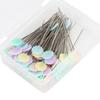 100pcs Flower Head Sewing Pins Flat Head Straight Quilting Pins for Sewing   Projects