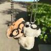 2pcs/set Sheep Plush Animal Key Buckle Magnetic Cartoon Couple Pendants Cat Dog Bag Charm  Party