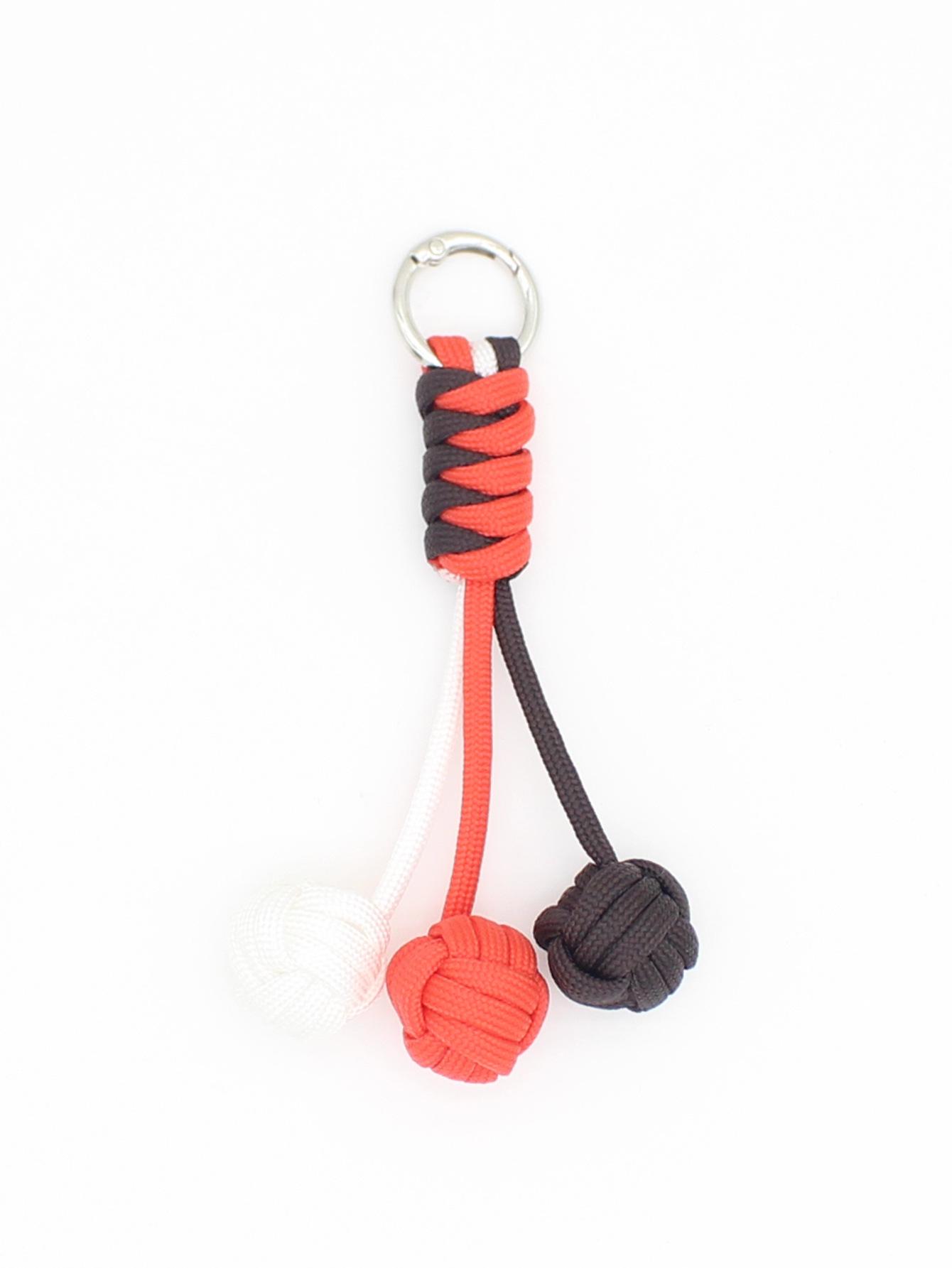 Korean-Style Handmade Woven Colorful Sphere Keychain Pendant