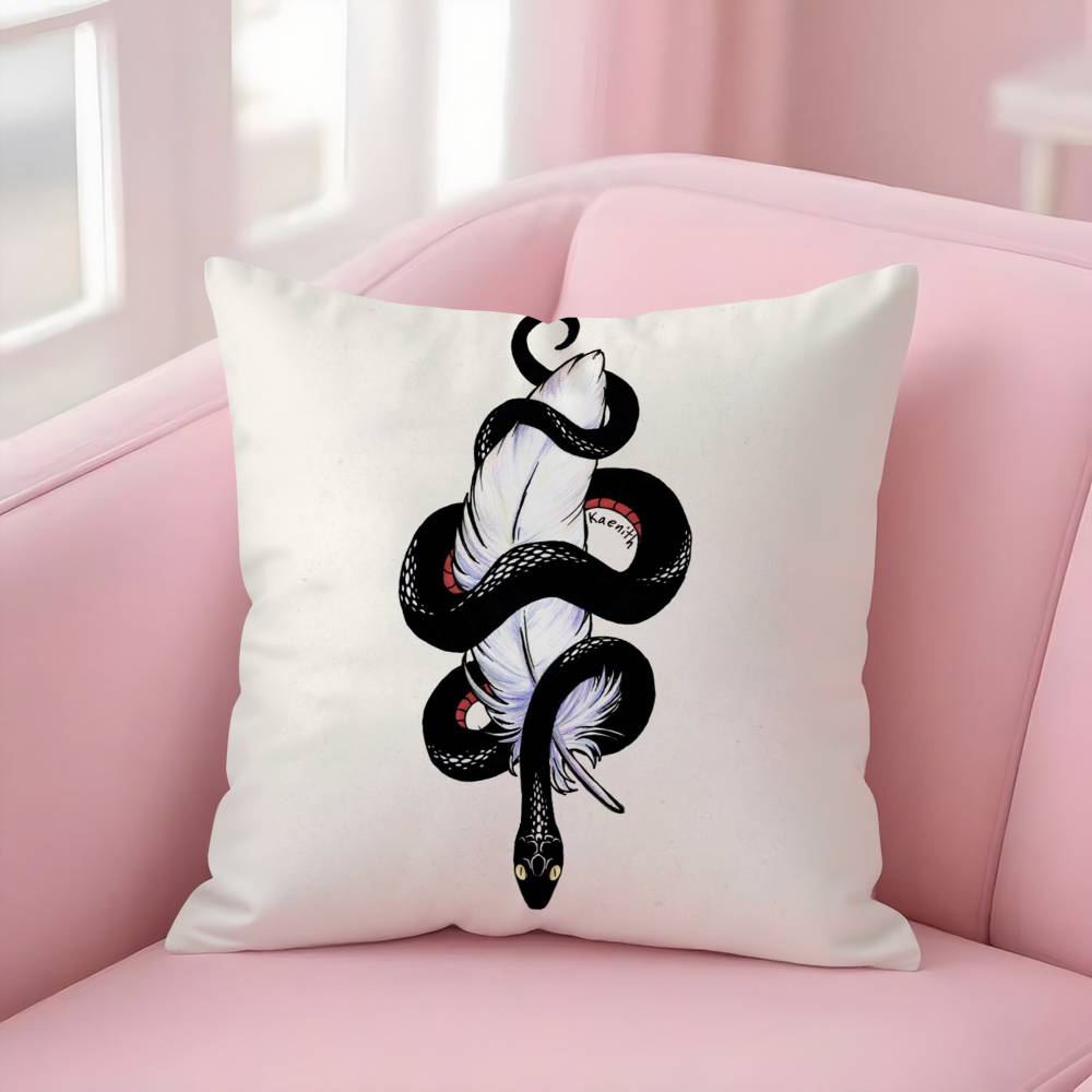 Tv G-Good Omens Pillow Case Plush Fabric Soft Double-Sided Printed Sofa Warm Winter Home Gift Cushion Cover