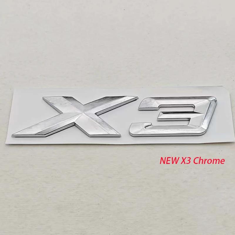NEW 3D ABS Car Styling Logo X3 X5 Rear Trunk Badge Sticker Emblem Decals For BMW X3 X5 Auto Tail Accessories Uw2