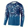 Mens Quick-Dry Long Sleeve UPF Sun Protection Fishing Shirt With Camo Print Breathable Outdoor Tee Hiking Cycling Running