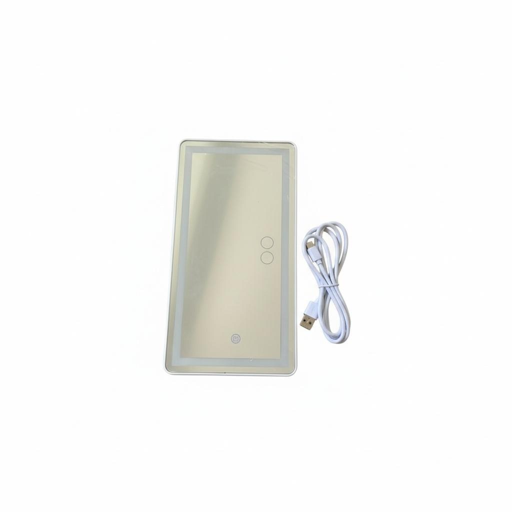 Specchio per Trucco da Parasole per Auto Ricaricabile con 60 LED e 3 Modalità di Luce Regolabili - Design a Clip