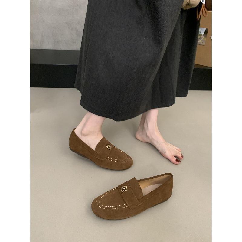 Casual versatile flat-soled loafers, one-pedal lazy shoes, soft-soled commuter shoes, Doudou shoes