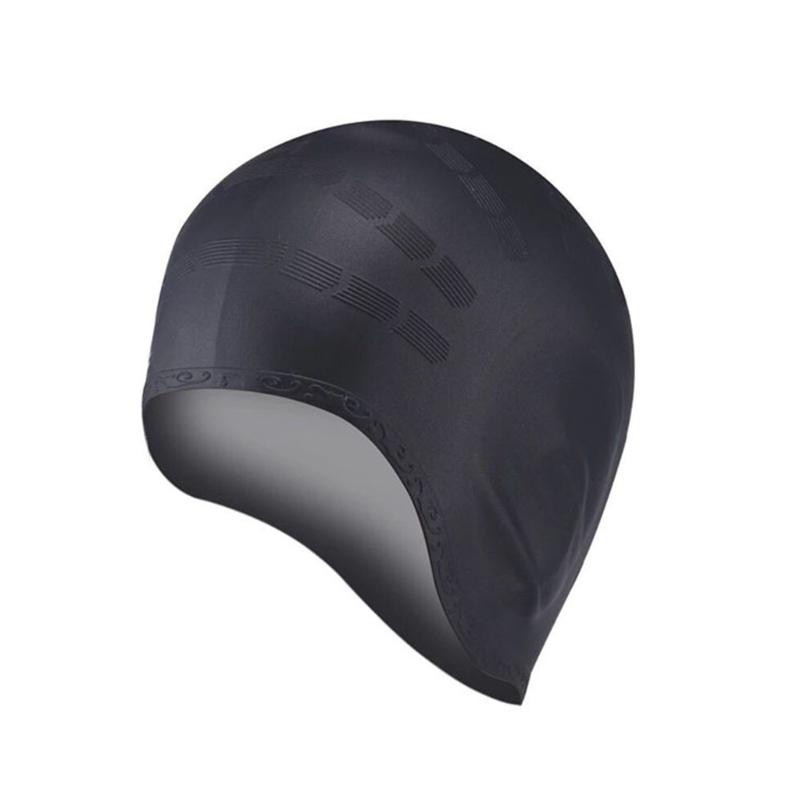 

Women Man Waterproof Flexible Silicone 3D Pool Hat Hair Protections Swim Pool 1 чёрный