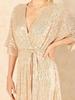Elegante Europese Pailletten Avondjurk met Elastische Taille voor Dames