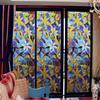 Stained Flower Pattern Frosted Window Film Static Cling Heat Control Privacy Protection Removable Drop-Shipping Window Covering