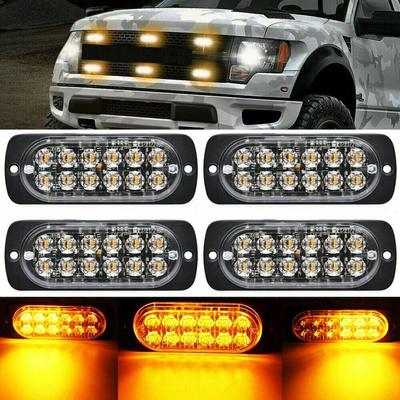 4 adet 12 LED çakarlı lamba Amber tehlike lambası acil yanıp sönen yan sinyal lambası çubukları uyarı sinyali