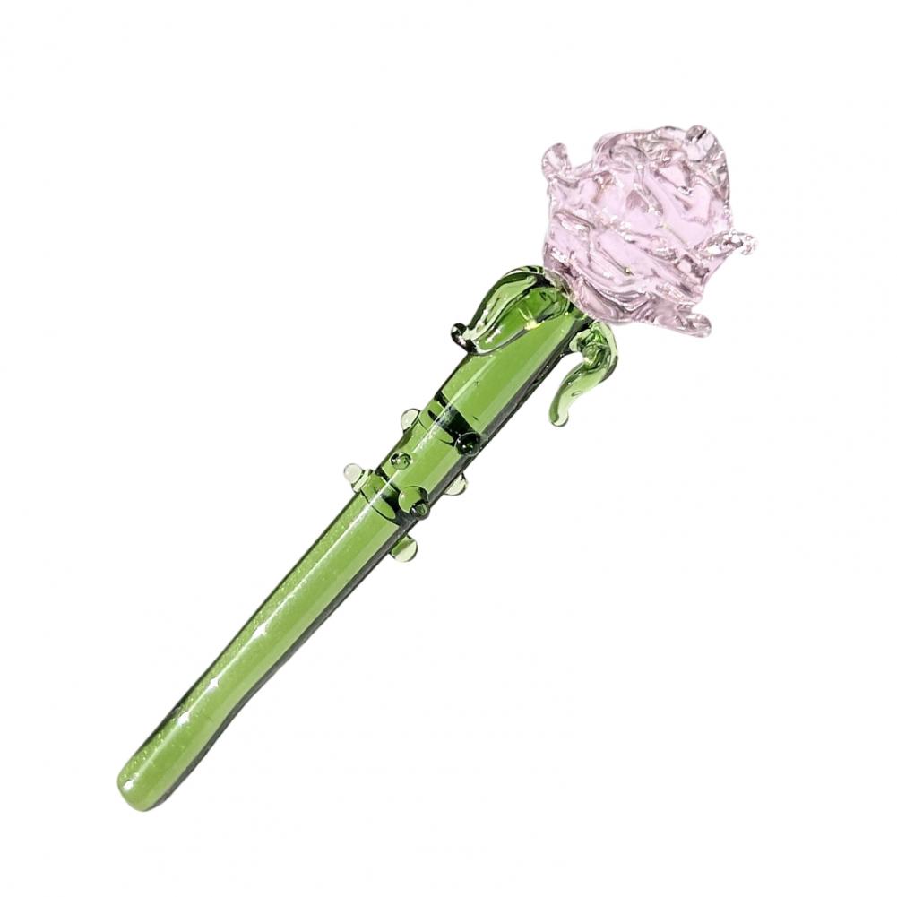 

Glass Flower Decor Handmade Glass Flowers Mini Glass Rose Flower Decoration Handmade Floral Figurine with Stem Home Room
